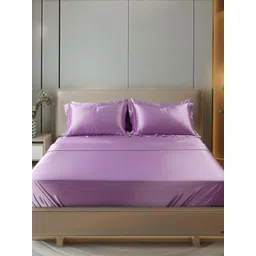 COOLBEDS Lavender 400 TC Queen Bedsheet with 2 Pillow Covers-picture-33