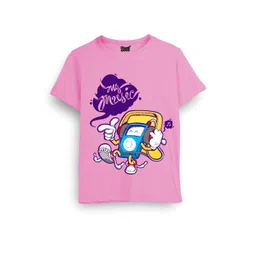 Cooldesi Kids-Unisex Pink Cotton Tshirts-picture-31