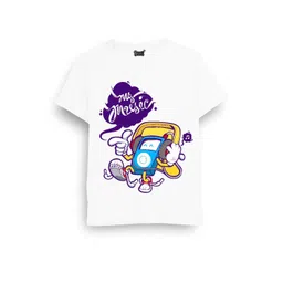 Cooldesi Kids-Unisex White Cotton Tshirts-picture-39