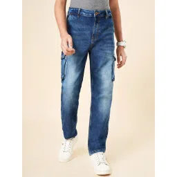 Coolsters by Pantaloons Boys Blue Cotton Solid Jeans image 1