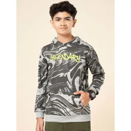 Coolsters by Pantaloons Boys Grey Violet Cotton Printed Full Sleeves Sweatshirts & Hoodies image 1