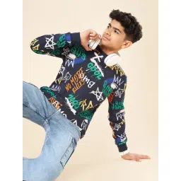 Coolsters by Pantaloons Boys Navy Cotton Printed Sweatshirts-picture-24