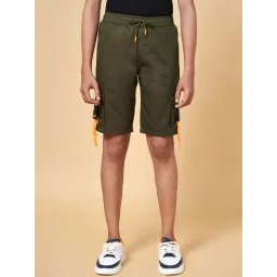 Coolsters by Pantaloons Boys Olive Cotton Regular Fit Shorts-picture-46