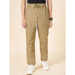 Coolsters by Pantaloons Boys Tan Cotton Solid Track Bottoms & Joggers-picture-25