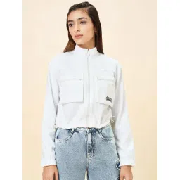 Coolsters by Pantaloons Girls Bright White Solid Full Sleeves Sweatshirts & Hoodies-picture-32