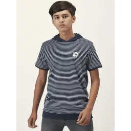 Coolsters by Pantaloons Kids Navy & White Cotton Striped T-Shirt-picture-12