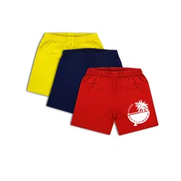 CoolTees4U Boys Pack Of 3 Printed Mid Rise Cotton Shorts-picture-15