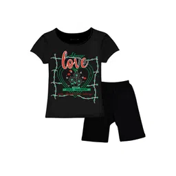 CoolTees4U Girls Printed T-shirt with Shorts-picture-17