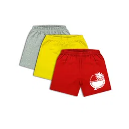 CoolTees4U Pack Of 3 Boys Graphic Printed Cotton Shorts-picture-34
