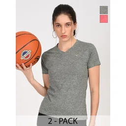 Coppersmith Women Pack Of 2 V-Neck Anti Odour T-shirt-picture-11