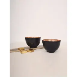 COPPRE Black & Rose Gold Copper Twilight Serving Bowl-picture-25