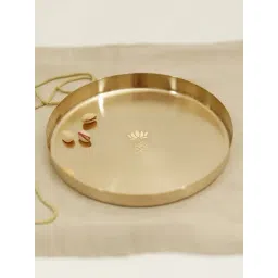COPPRE Golden Kansa Lotus Tray - Set of 1-picture-37