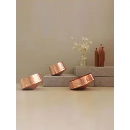COPPRE Metallic Copper Medium Whirling Tea Light Holder - Set of 1-picture-33