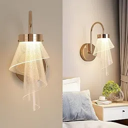 CORAL TREE-Gold LED Wall Sconces - Acrylic Modern Wall Mount Light Fixture for Living Room, Bedroom, and Hallway - 6W LED Wall Lighting for Bedside Ambience- with 3 Color Changing Option-picture-30