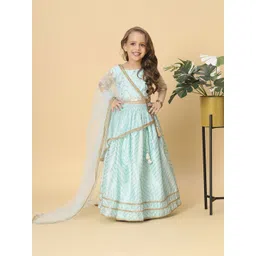CORD OF LOVE Girls Embellished Sequinned Ready to Wear Lehenga & Blouse With Dupatta-picture-28