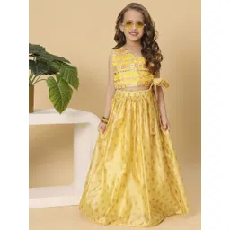 CORD OF LOVE Girls Embroidered Ready to Wear Lehenga &-picture-24