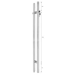 Core CGHL-55 35x1500 mm Stainless Steel Chrome Plated Finish Door Pull Handle With Lock-picture-39