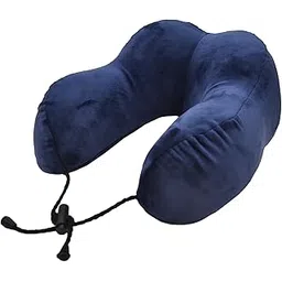 CORE RELIEF Travel Neck Pillow for Airplane, Car & Train – Ergonomic U-Shape Memory Foam Neck Support Pillow (Blue & Grey) with Washable Cover-picture-44