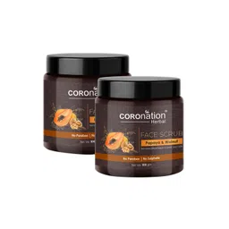 COROnation Herbal Set of 2 Papaya & Walnut Face Scrub for Blackheads & Dead Skin-100g each-picture-36