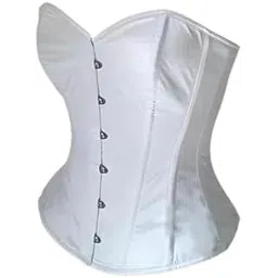 corset vogue White Steel Boned Over Bust Corset For Women's (S)-picture-40