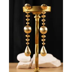 corsica DressBerry Gold-Plated Contemporary Shaped Drop Earrings-picture-14