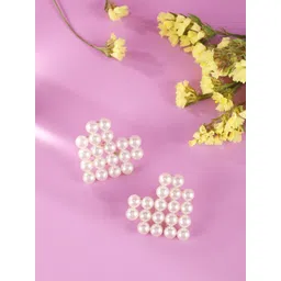 corsica DressBerry Gold-Plated Pearls Beaded Heart Shaped Studs-picture-27