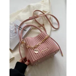 corsica DressBerry Striped PU Structured Sling Bag-picture-18