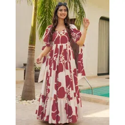 CORSICA Floral Prined Sweetheart Neck Tie-Ups Detail Maxi Dress-picture-26