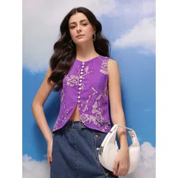 CORSICA Floral Print Sleeveless Top-picture-20