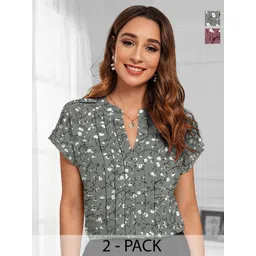 CORSICA Geometric Print Extended Sleeves Top-picture-16