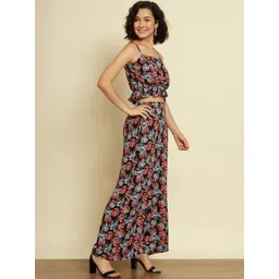 CORSICA Printed Soulder Straps Neck Top With Trousers Co-Ords-picture-29
