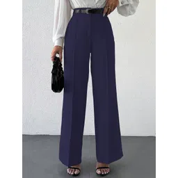 CORSICA spring-fall-25 Women Relaxed Loose Fit High-Rise Wrinkle Free Wide Leg Trousers-picture-28