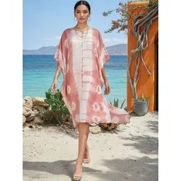 CORSICA Tie and Dye Dyed Kimono Sleeve Kaftan Dress-picture-46