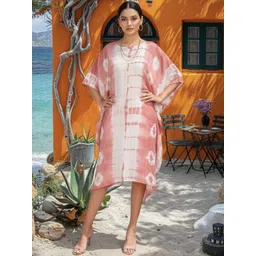 CORSICA Tie and Dye Dyed Kimono Sleeve Kaftan Dress-picture-23