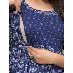 CORSICA Tropical Print Maternity Fit and Flare Midi Cotton Dress image 5