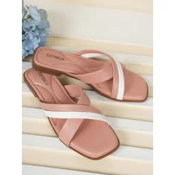 CORSICA Women Colourblocked Open Toe Flats-picture-36