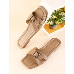 CORSICA Women Colourblocked Open Toe Flats with Buckles-picture-29