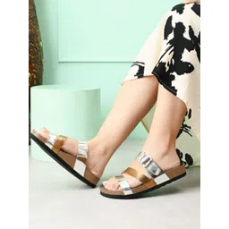 CORSICA Women Colourblocked Open Toe Flats with Buckles-picture-22