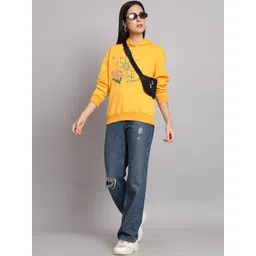 CORSICA Women Polyester Printed Hooded Pullover Sweatshirt-picture-34