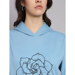 CORSICA Women Polyester Printed Hooded Pullover Sweatshirt image 3