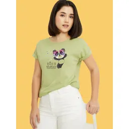 CORSICA Women Printed Roll-Up Sleeves T-shirt-picture-21