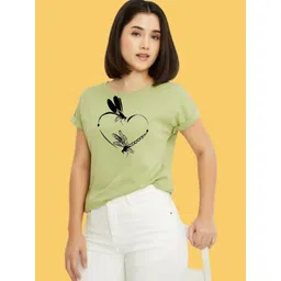 CORSICA Women Printed Roll-Up Sleeves T-shirt-picture-18