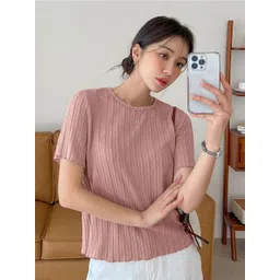 CORSICA Women Round Neck Short Sleeves Top-picture-29