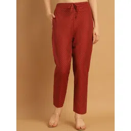 CORSICA Women Self Design Textured Tailored Trousers-picture-15