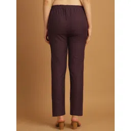 CORSICA Women Self Design Textured Tailored Trousers image 2