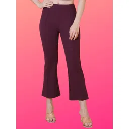 CORSICA Women Solid Mid-Rise Regular Fit Trousers-picture-38