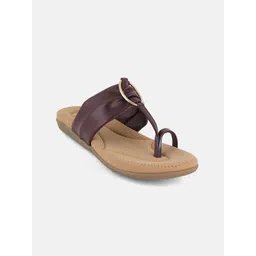 CORSICA Women Solid Synthetic Leather Casual One Toe Flats with Buckles-picture-24