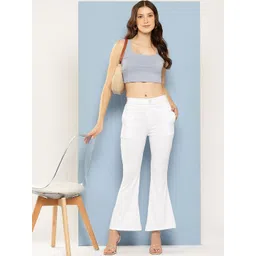 CORSICA Women Stretchable Bootcut Trousers-picture-18