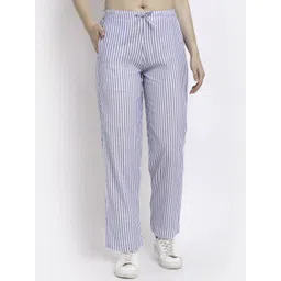 CORSICA Women Striped Tailored Straight Fit Trousers-picture-41