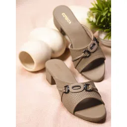 CORSICA Women Textured Block Heel Sandals-picture-24